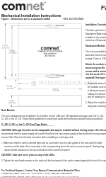 Comnet FVR401 Instrucciones de instalación mecánica