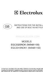 Electrolux EGC3310NOK1 Instructions pour l'installation et l'utilisation