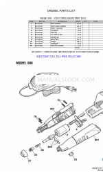 Dremel 10.8V Cordless Rotary Tool 800 Daftar Bagian