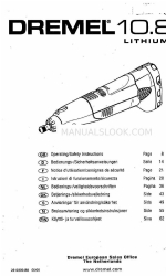 Dremel 10.8V Cordless Rotary Tool 800 Panduan Petunjuk Pengoperasian