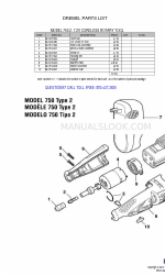 Dremel 7.2V Cordless Rotary Tool 750-2 Lista de piezas