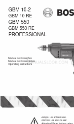 Bosch GBM 10-2 PROFESSIONAL Operating Instructions Manual