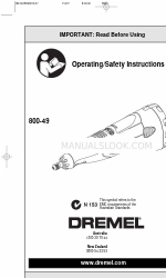 Dremel 800-49 Manual de instruções de funcionamento/segurança