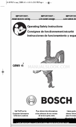 Bosch GBM9-16 Panduan Petunjuk Pengoperasian/Keselamatan