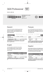 Bosch GGS 28 CE Professional Manuel de démarrage rapide