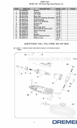 Dremel 300 Series Lista de piezas