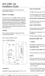 Andover Controls ACC EMX 156 Installation Manual