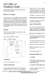 Andover Controls Infinity ACC EMX 151 Kurulum Kılavuzu