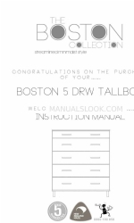 Compac Furniture Boston 5 Drw tallboy Manual de instruções