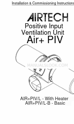 AirTech Air+ PIV Istruzioni per l'installazione e la messa in funzione