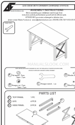 Atlantic LEXI DESK WITH DRAWER CHARGING STATION Istruzioni per il montaggio