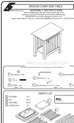 Atlantic MISSION CHAIR SIDE TABLE Montage-instructies