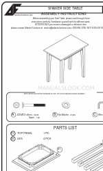 Atlantic SHAKER SIDE TABLE Instrucciones de montaje