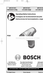 Bosch PS20 Manuel d'utilisation et de sécurité