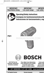 Bosch PS21 Operating/s 작동/안전 지침 매뉴얼