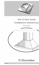 Electrolux E36W100PS Installation Instructions Manual