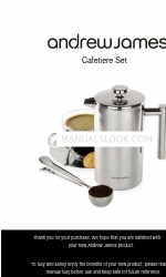 Andrew James Cafetiere Set 매뉴얼