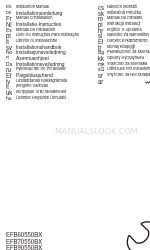 Electrolux EFB90550DX Installation Manual