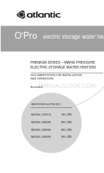 Atlantic O'Pro 272014 Installations- und Betriebshandbuch