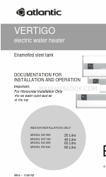 Atlantic VERTIGO 851240 Installation And Operation Manual