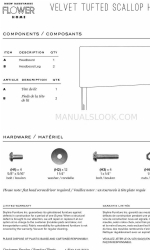 Drew Barrymore Flower Home Velvet Tufted Scallop Headboard Assembly Instructions