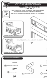 Atlantic Furniture CAPTAIN’S BED HEADBOARD Instruções de montagem