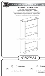 Atlantic Furniture FOUR TIER BOOK SHELF Инструкции по сборке