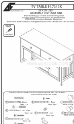 Atlantic Furniture H-7313X Manuel d'instructions de montage