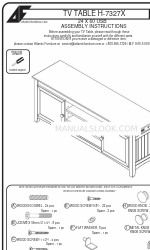 Atlantic Furniture H-7327X Manuale di istruzioni per il montaggio