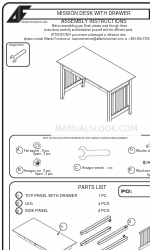 Atlantic Furniture MISSION AH12214 Instructions de montage