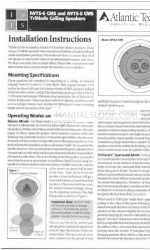 Atlantic Technology IWTS-6 CMS Instruções de instalação