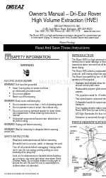 Dri-Eaz HVE 소유자 매뉴얼