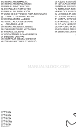 Electrolux LFT419W Installation Manual