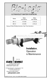 Atlantic Ultraviolet BIO 3.0 Installatie, bediening en onderhoud
