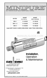 Atlantic Ultraviolet MIN-1 Manuale d'uso