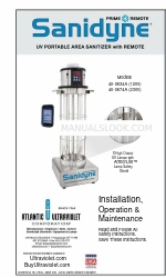 Atlantic Ultraviolet Sanidyne 40-0634A Manual del usuario