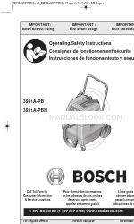 Bosch 3931A-PB Operating/Safety Instructions Manual