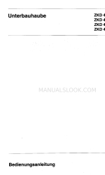 Electrolux ZKD 4050 B Installation And User Instructions Manual