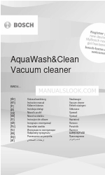 Bosch AquaWash&Clean BWD4 Series Instruction Manual