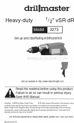 Drill Master 3273 Manual de instruções de instalação e funcionamento