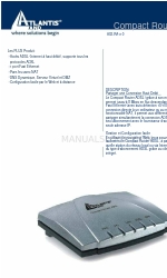 Atlantis Land Compact Router ADSL A02-RA110 (French) Specifications