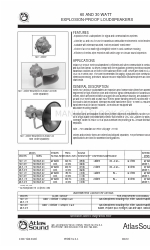 Atlas 60 and 30 Watt Explosion-Proof Loudspeakers HLE Series Технический паспорт