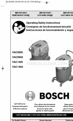 Bosch VAC090A 작동 및 안전 지침 매뉴얼