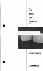 Bose 171 Owner's Manual