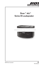 Bose 802 Series III Panduan Servis