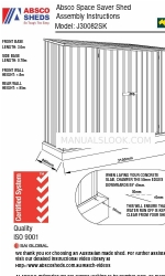 ABSCO SHEDS J30082SK Manual de instruções de montagem