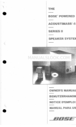 Bose Acoustimass-5 II Series Manual del usuario