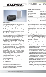 Bose FreeSpace DS 100SE Manuale di progettazione