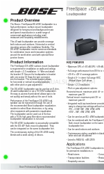 Bose FreeSpace DS 40SE Technical Data Sheet