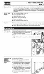 Atlas Copco PHE 3 Reparatie-instructie